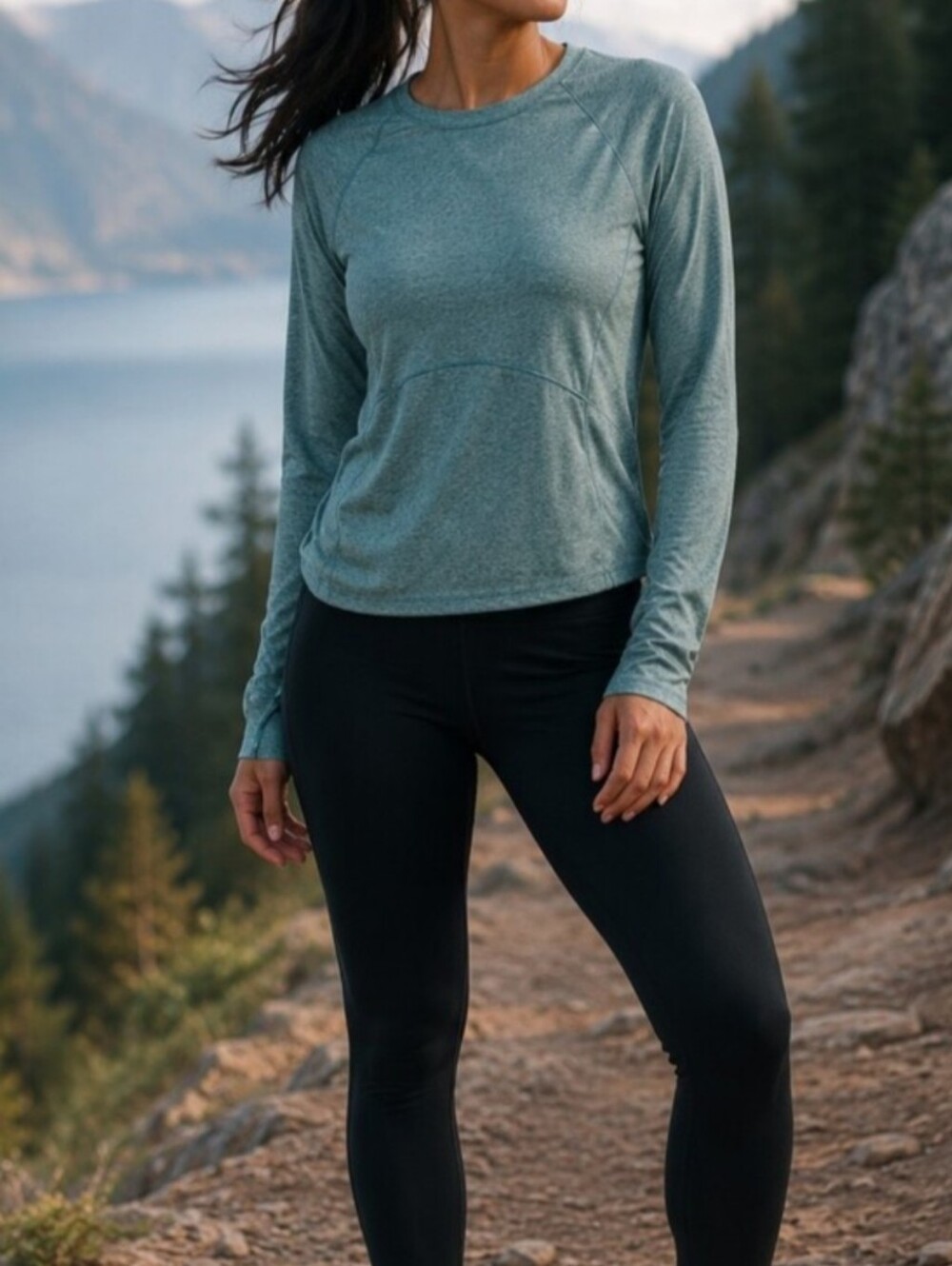 Spyder Active Women's Brushed Long Sleeve Top with Side Pocket & Thumbholes Med